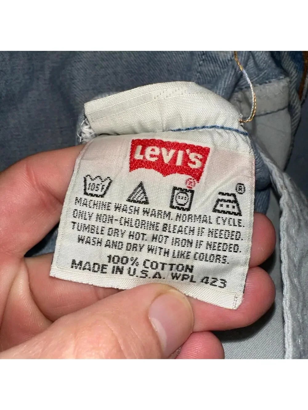 Levis 501 Vintage 90s USA XX Straight Leg Jeans Blue Thrashed 34x34 Act 33x32
